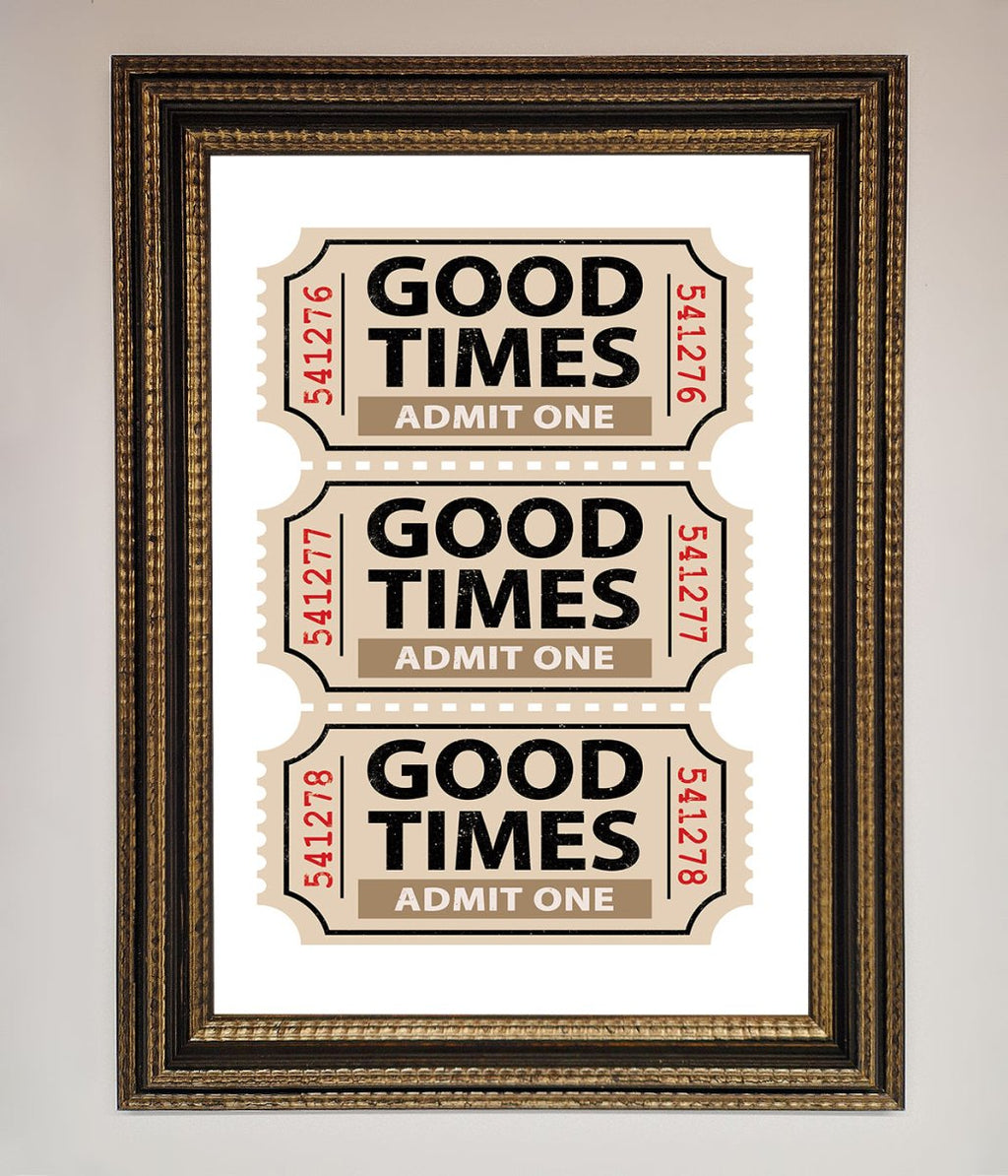Good Times Beige Framed Wall Art-12