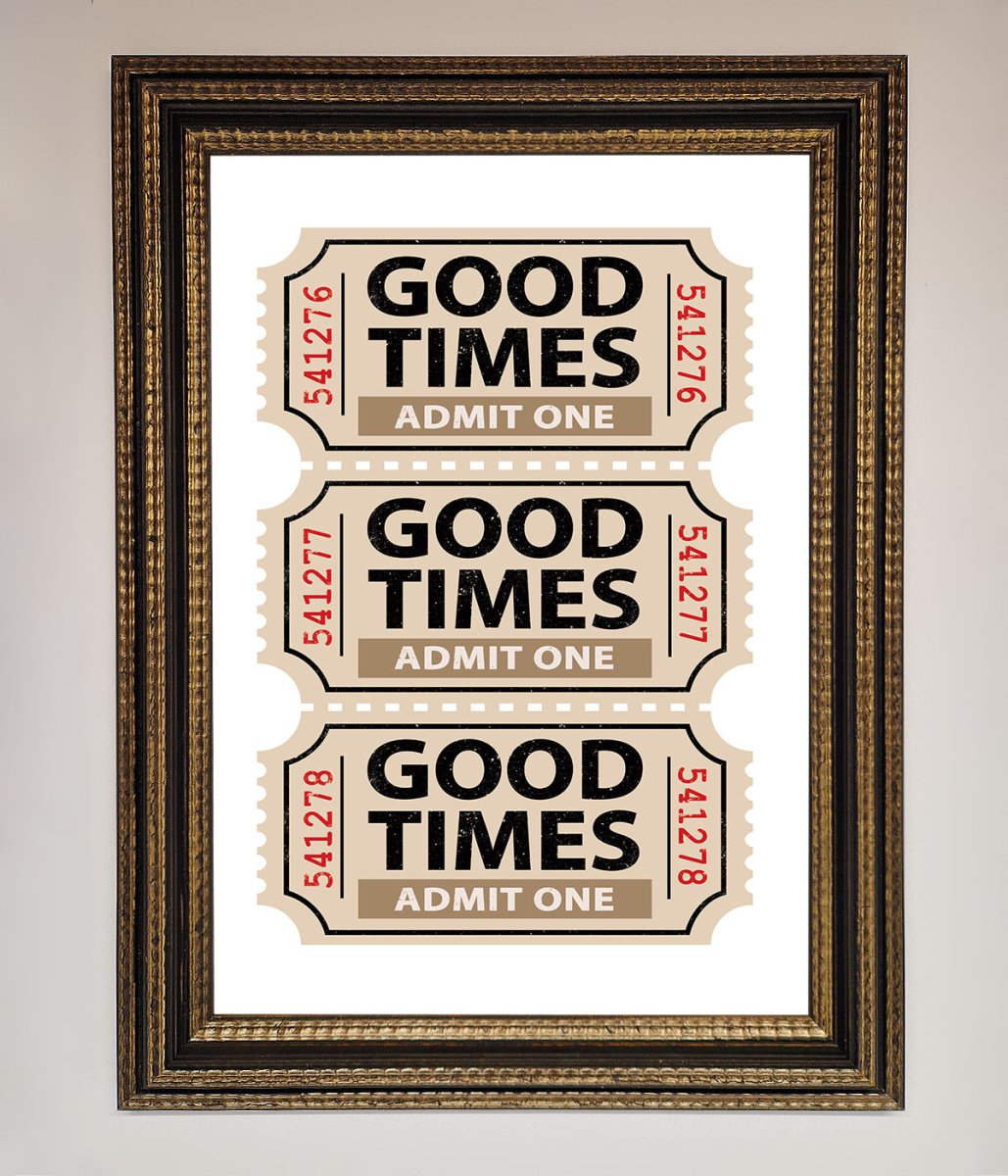 Good Times Beige Framed Wall Art-12