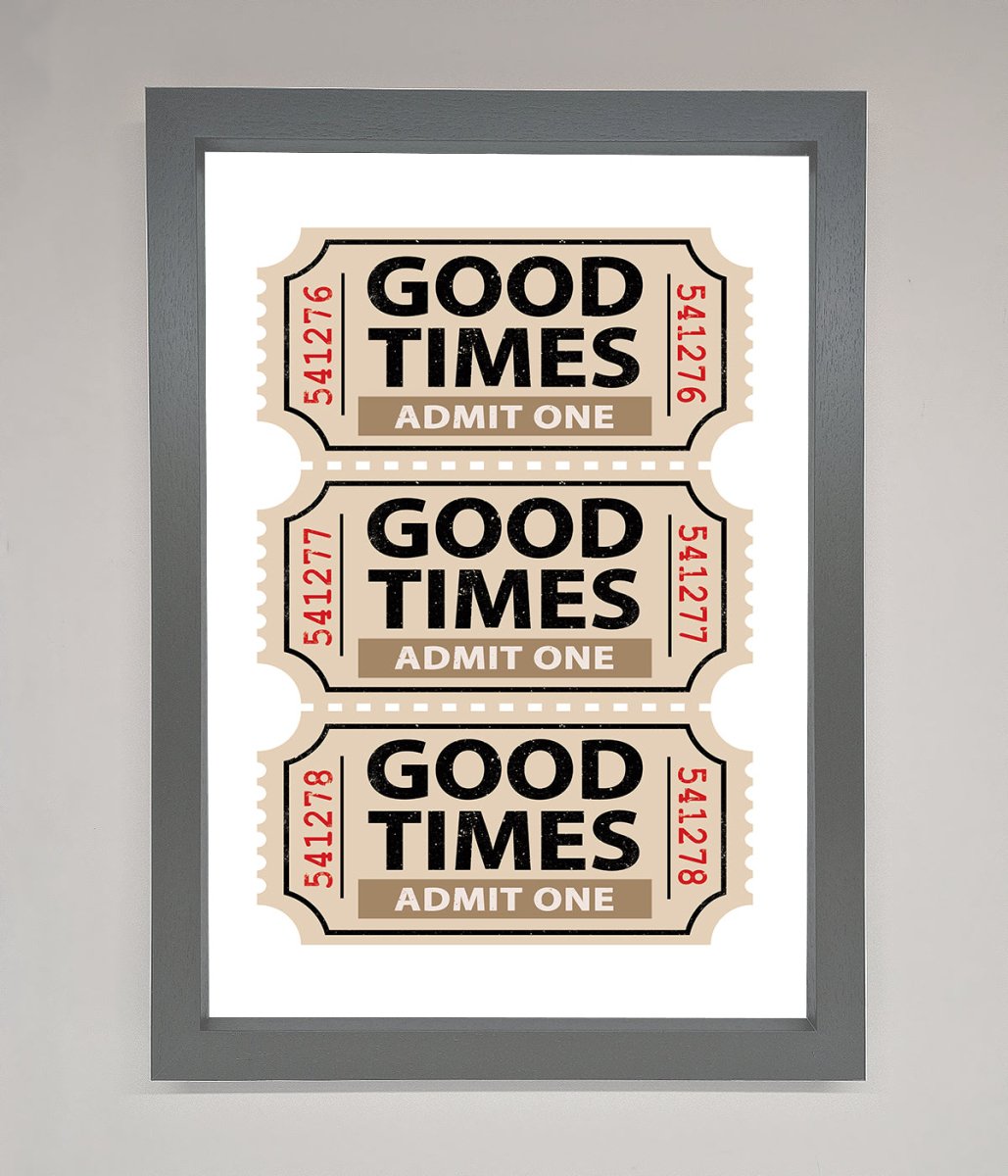 Good Times Beige Framed Wall Art-0