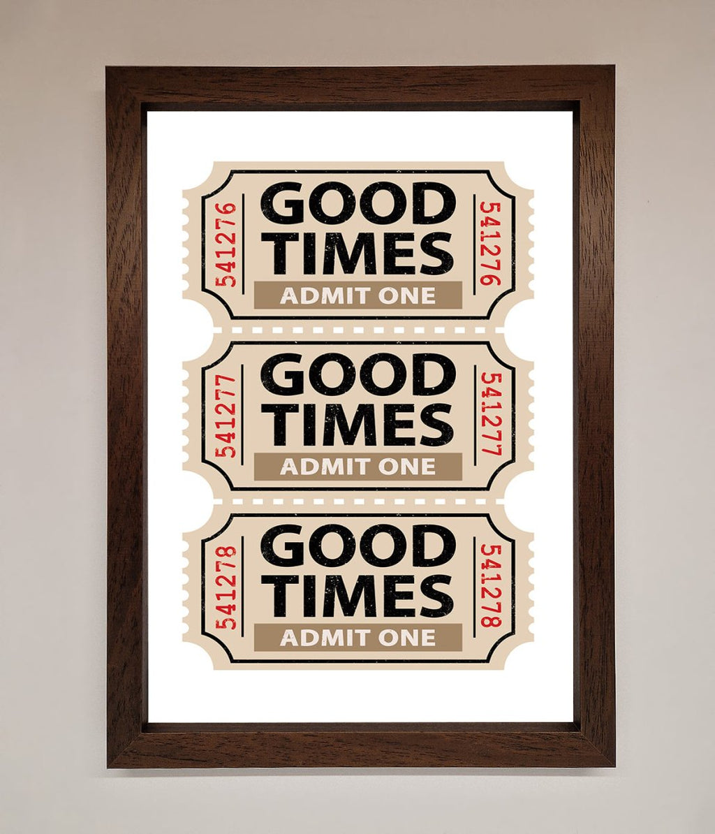 Good Times Beige Framed Wall Art-4