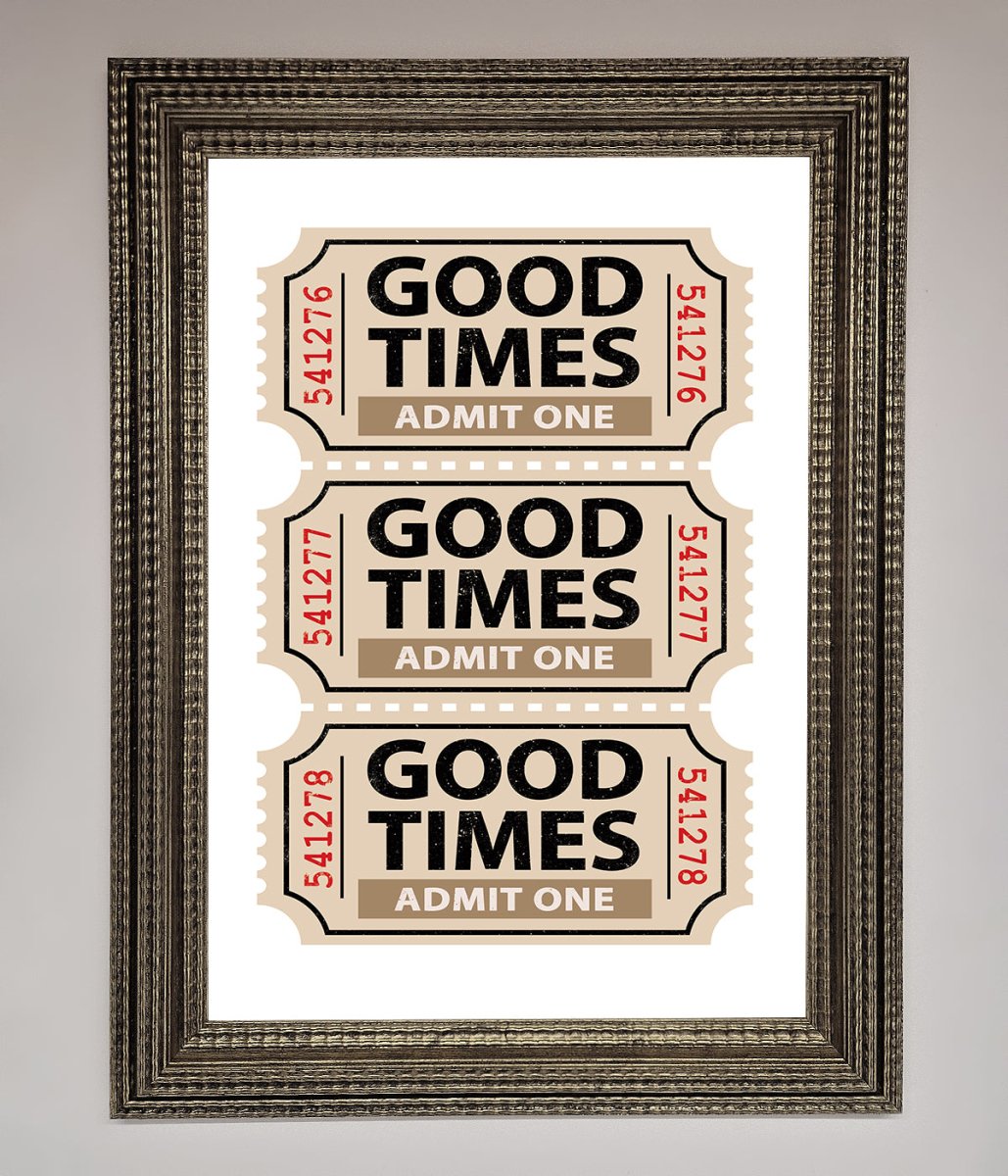 Good Times Beige Framed Wall Art-11