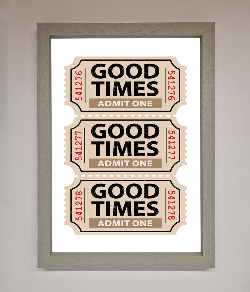 Good Times Beige Framed Wall Art-3