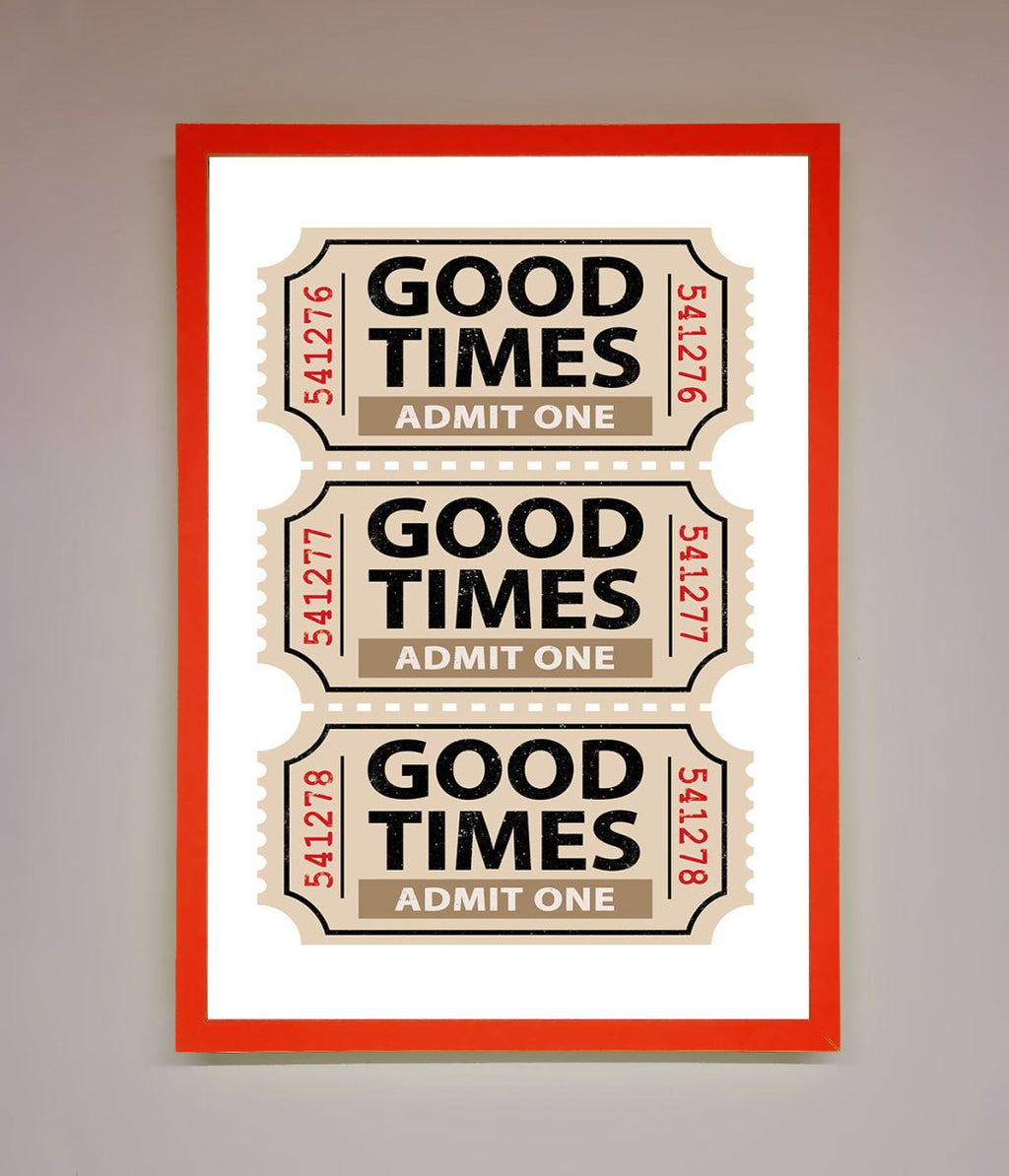 Good Times Beige Framed Wall Art-7