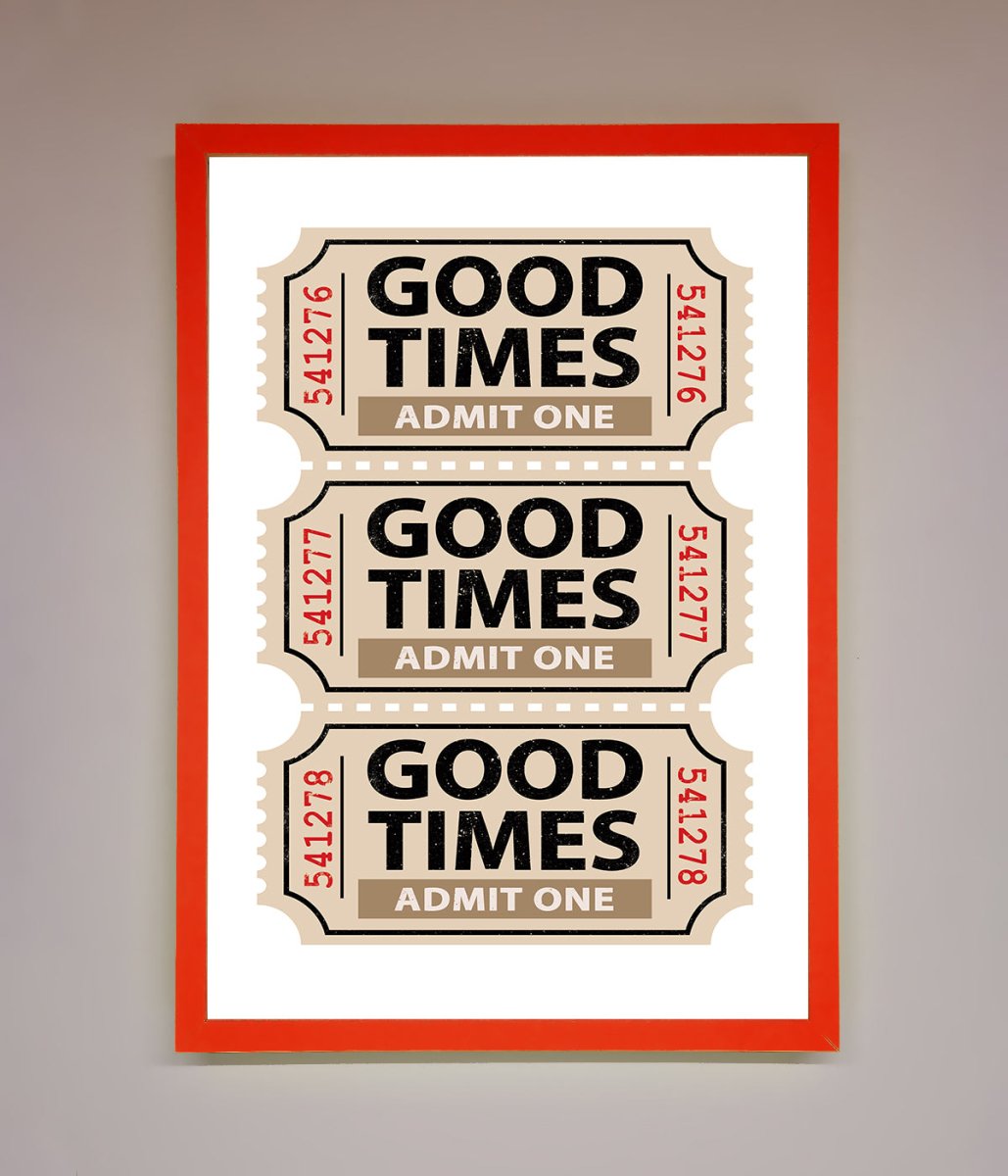 Good Times Beige Framed Wall Art-7