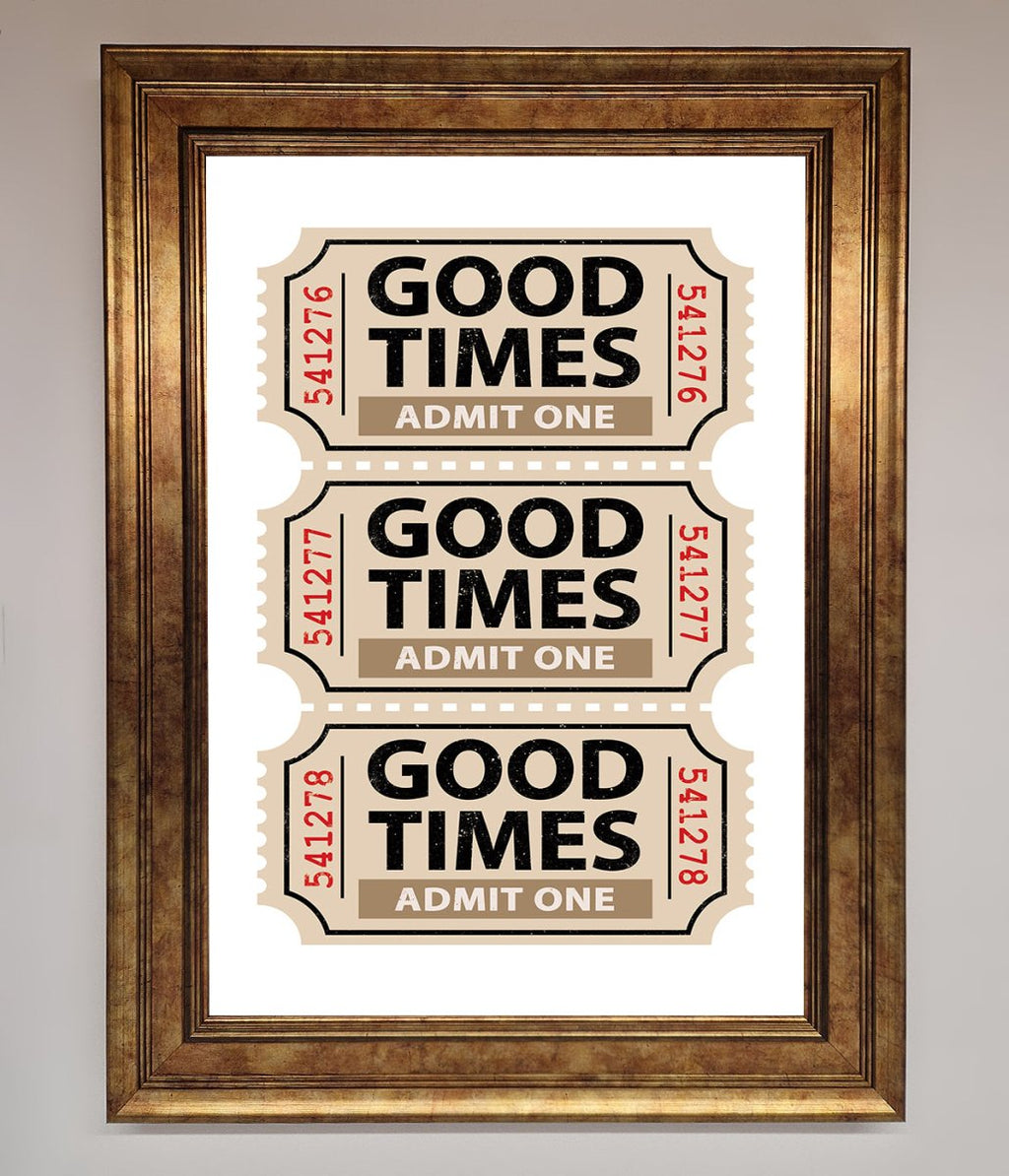 Good Times Beige Framed Wall Art-13