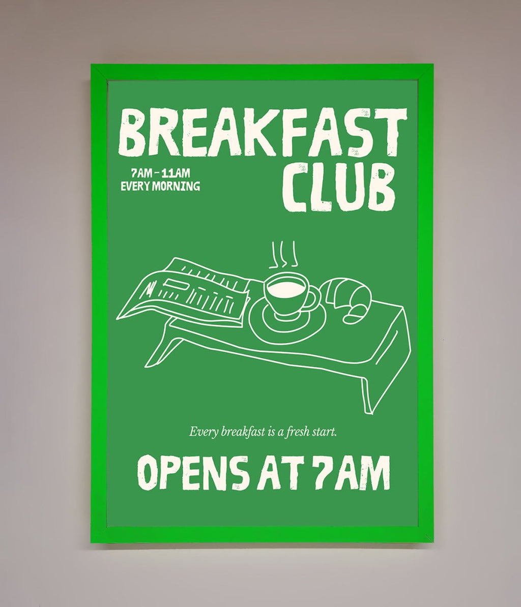 Green Breakfast Club Framed Wall Art-12