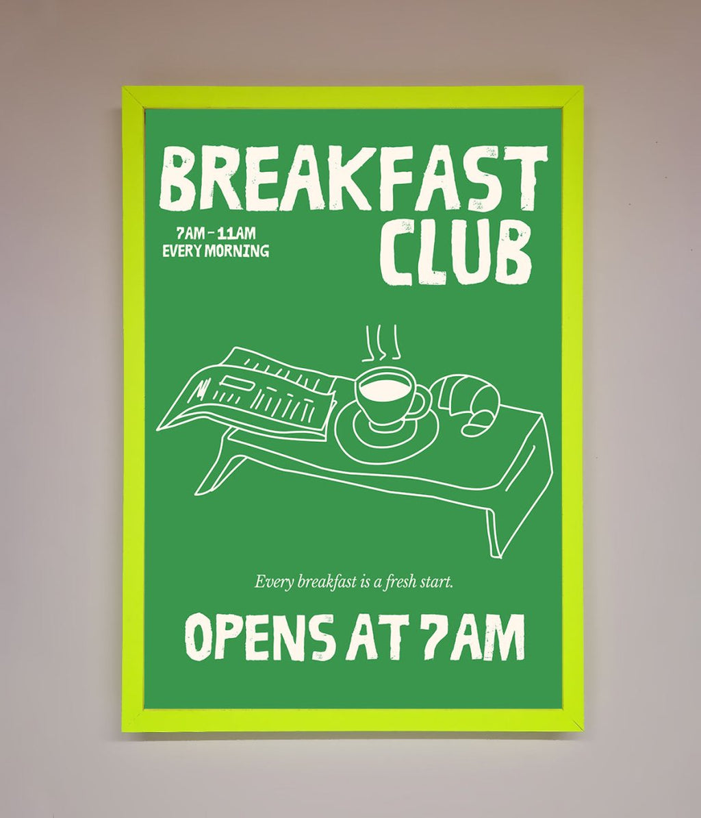 Green Breakfast Club Framed Wall Art-0