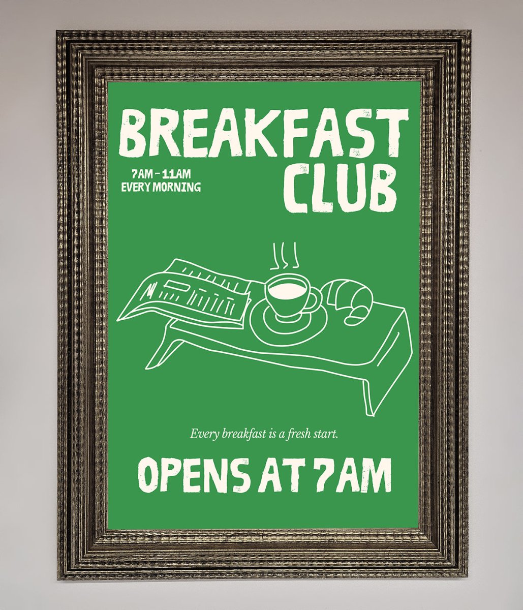 Green Breakfast Club Framed Wall Art-16