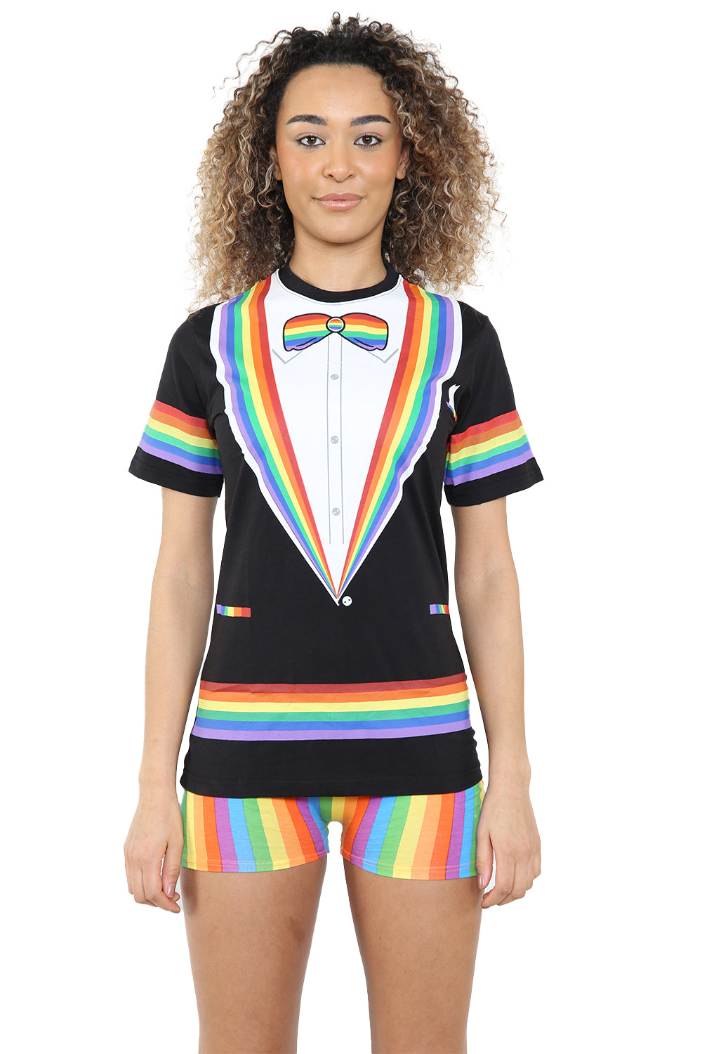 Wickedfun Women Men Rainbow Printed T-Shirt-2
