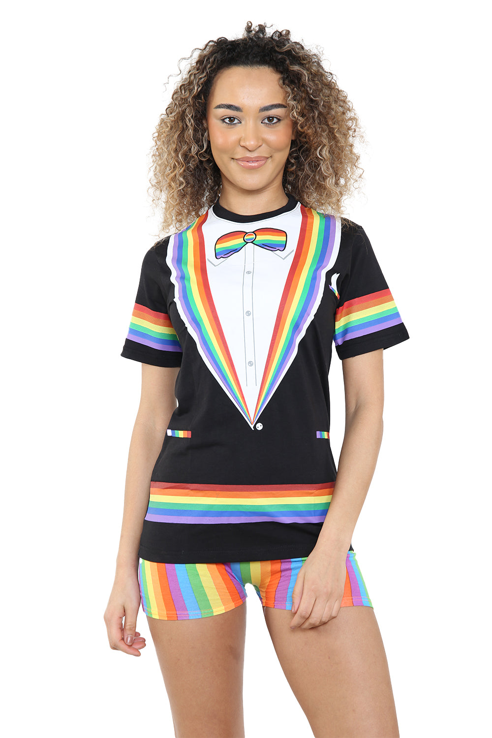 Wickedfun Women Men Rainbow Printed T-Shirt-3