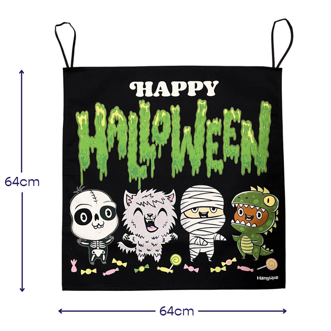 HANGUPZ Happy Halloween Sign Door-Hang Original Large Hanging Halloween Decoration Gift For Boys Girls-4