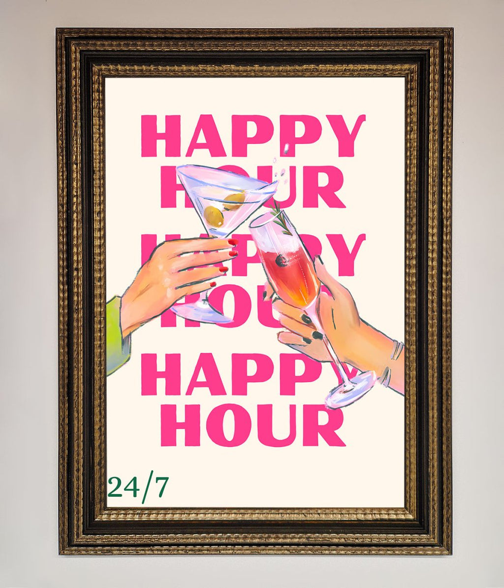 Happy Hour Framed Poster-18