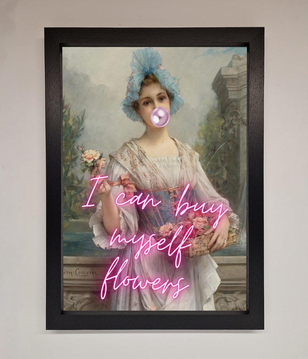 I Can Buy Myself Flowers Framed Print-1