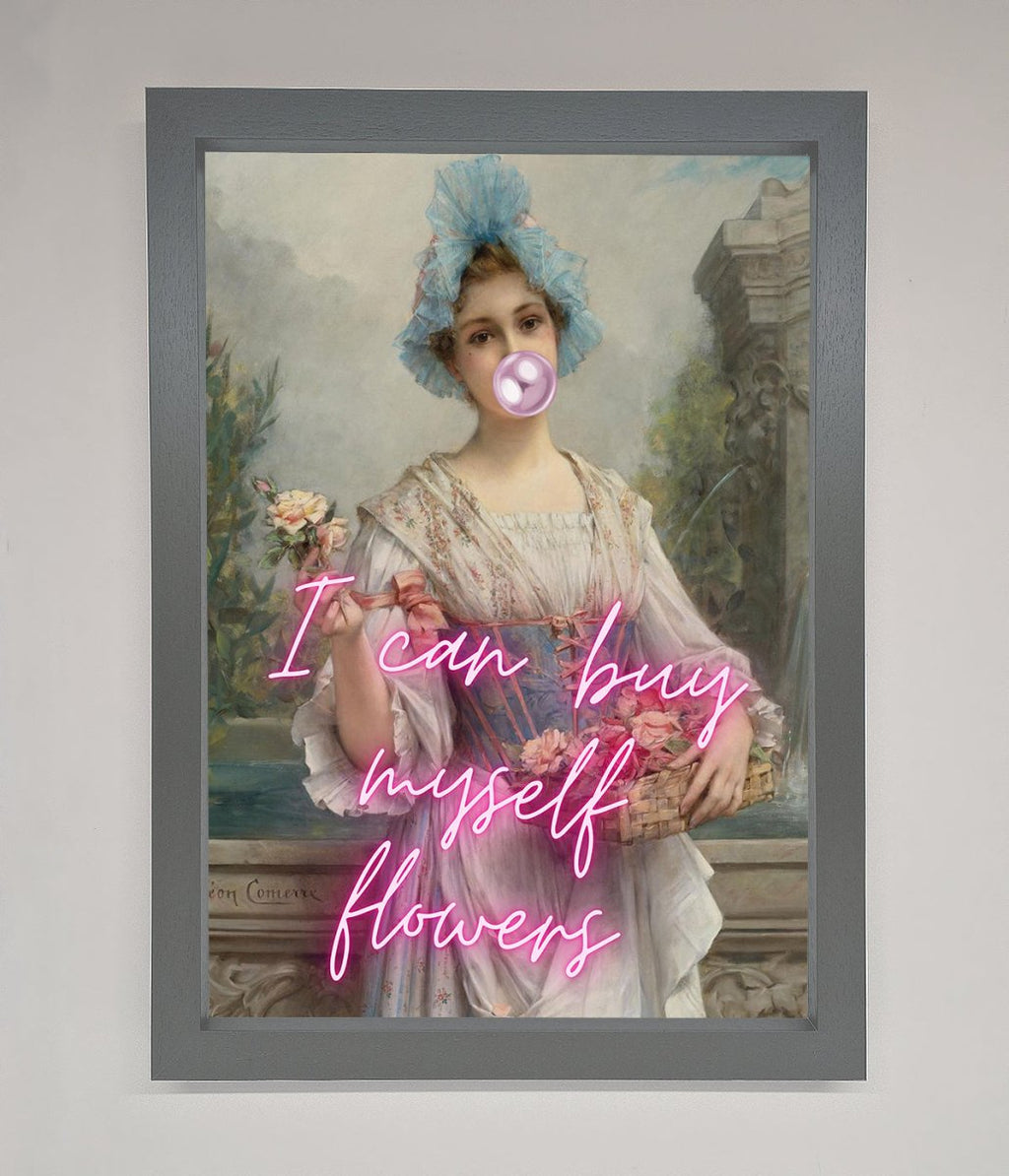 I Can Buy Myself Flowers Framed Print-3