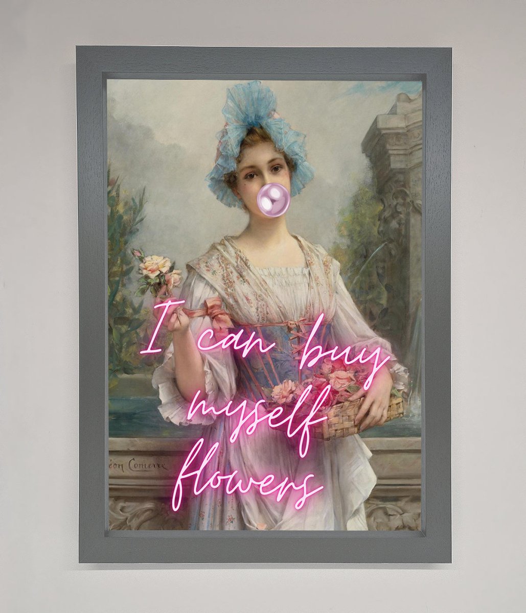 I Can Buy Myself Flowers Framed Print-3