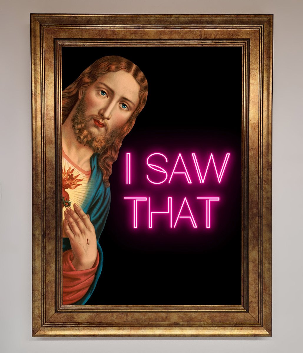 I Saw That Framed Print-7