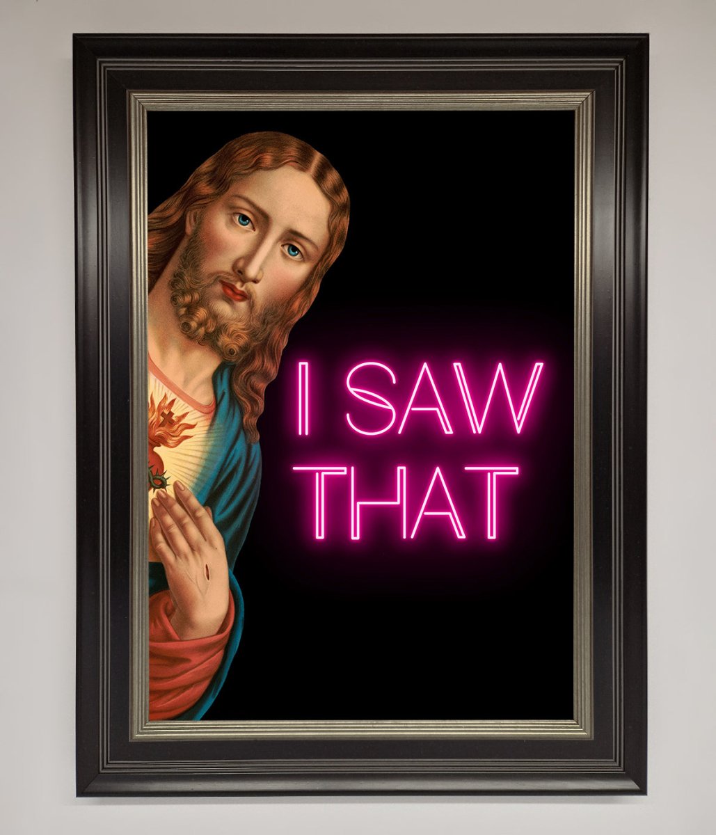 I Saw That Framed Print-8