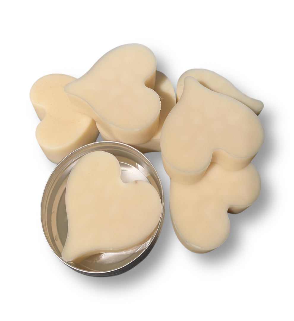 Solid Beeswax Heart Lotion Bar in Lavender and Lemon Oil with Shea and Cocoa Butter, Coconut Oil and Vitamin E-0