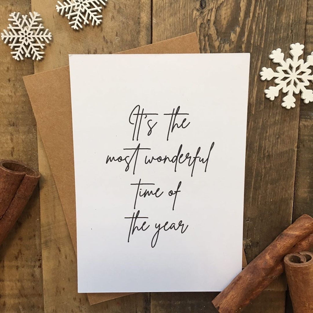 It's The Most Wonderful Time Of The Year Christmas Seasonal Wall Home Decor Print-0