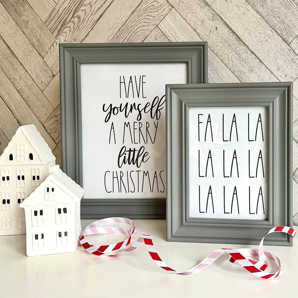 Fa La La La Christmas Seasonal Wall Home Decor Print-0