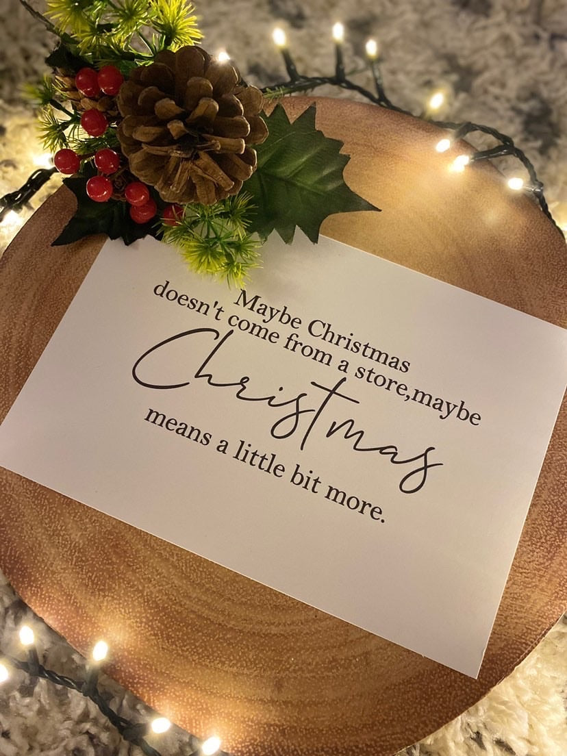 Maybe Christmas Seasonal Wall Home Decor Print-0