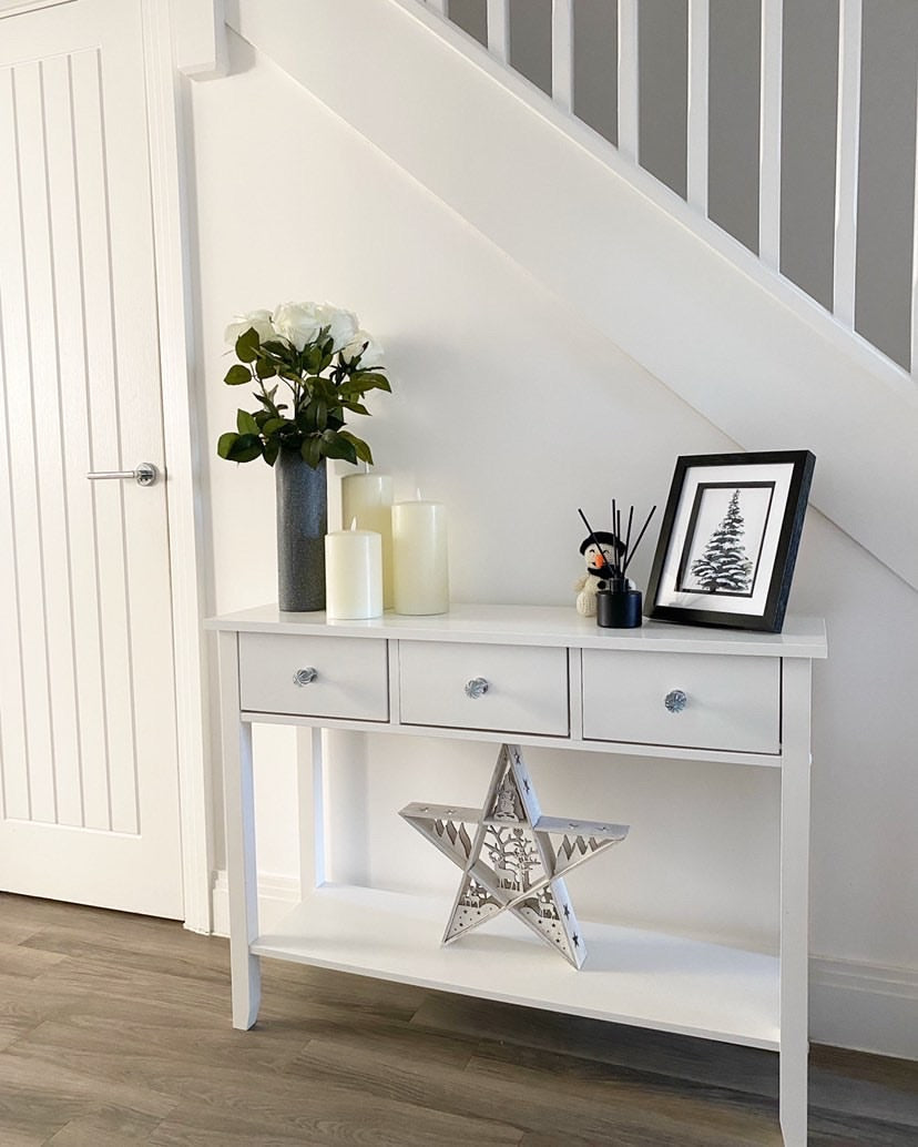 Snowy Christmas Tree Winter Christmas Seasonal Wall Home Decor Print-0