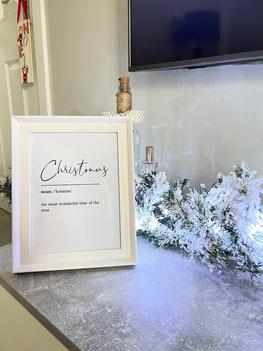 Christmas Definition Winter Christmas Seasonal Wall Home Decor Print-1