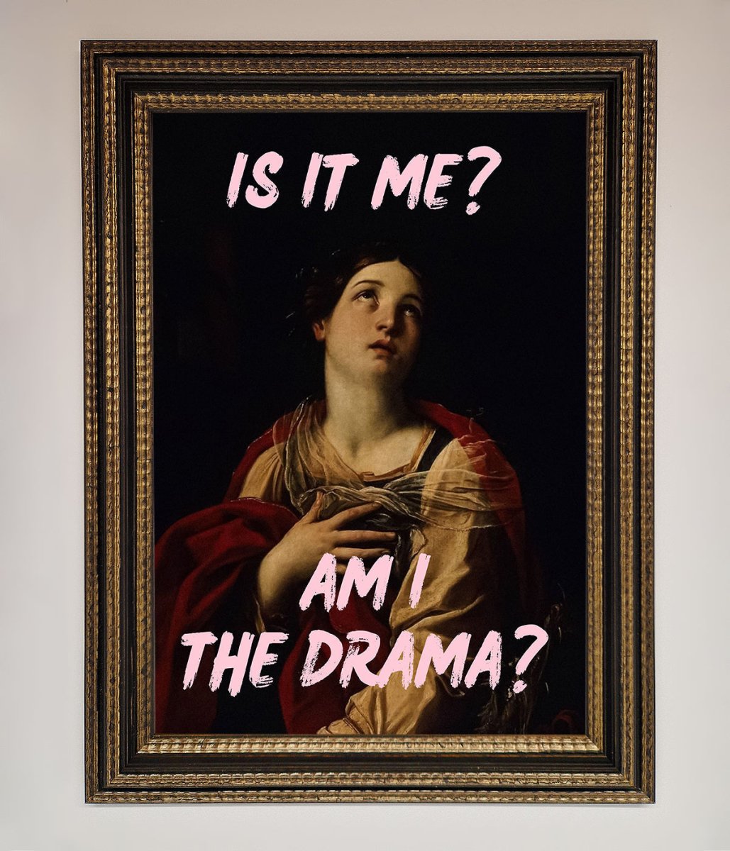 Is It Me Am I The Drama Framed Print-11