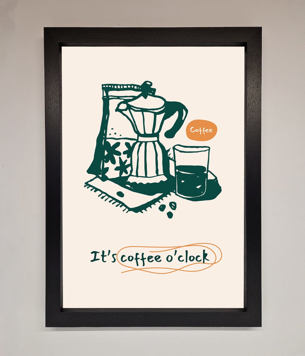 Its Coffee O Clock Framed Wall Art-1