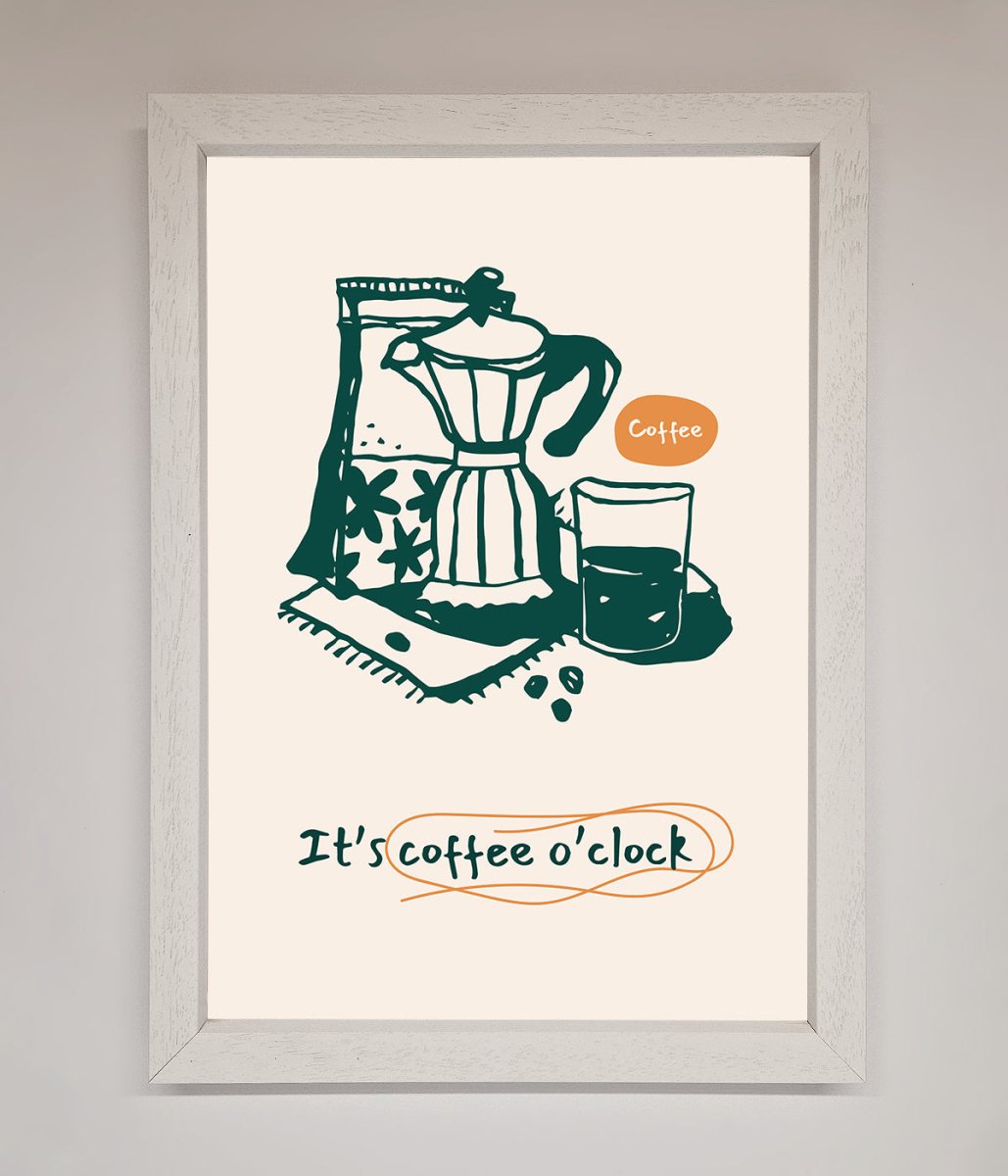 Its Coffee O Clock Framed Wall Art-2