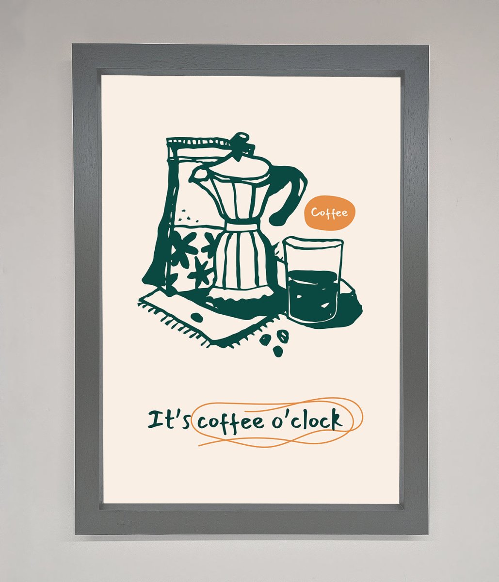 Its Coffee O Clock Framed Wall Art-4
