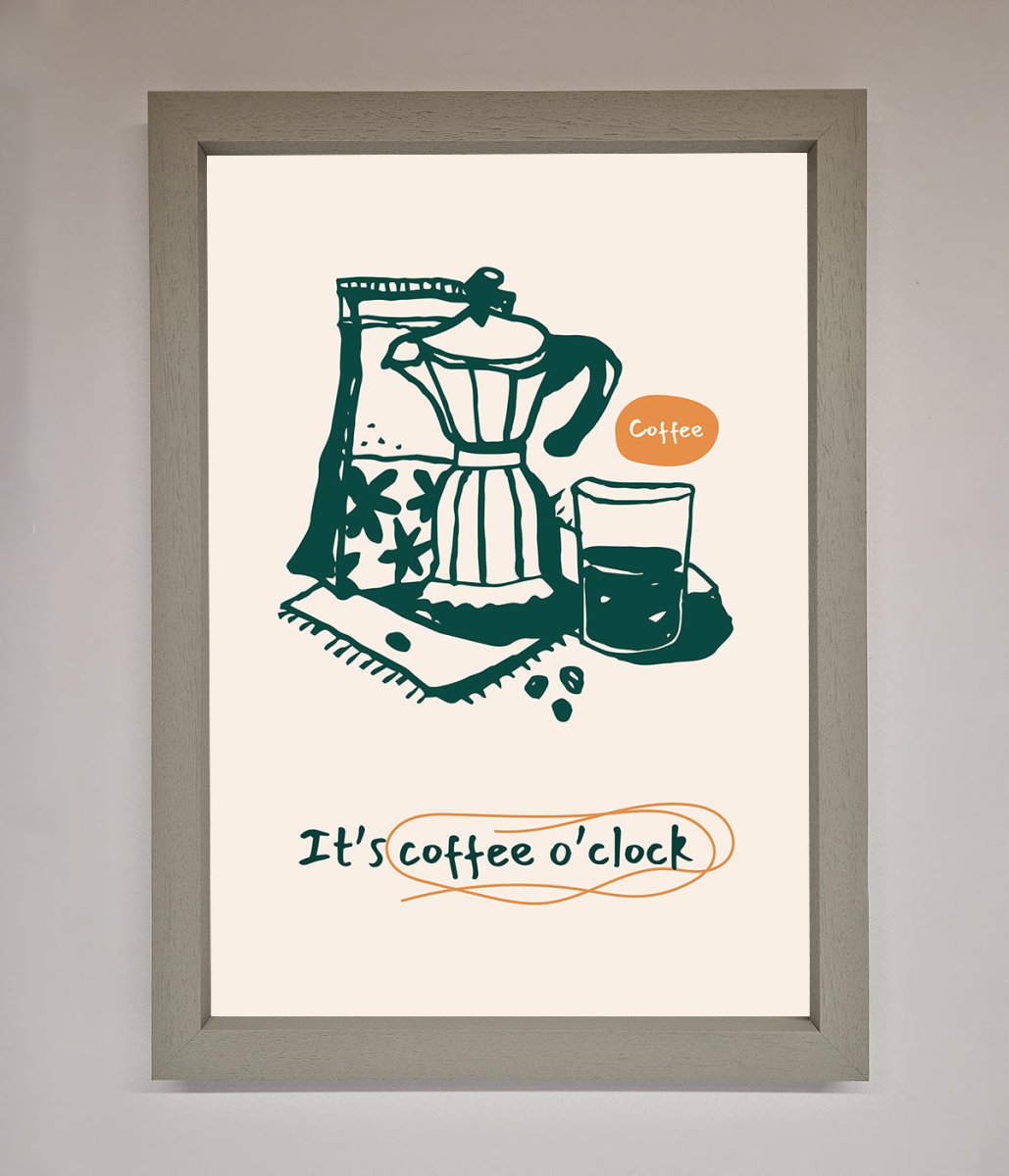 Its Coffee O Clock Framed Wall Art-3