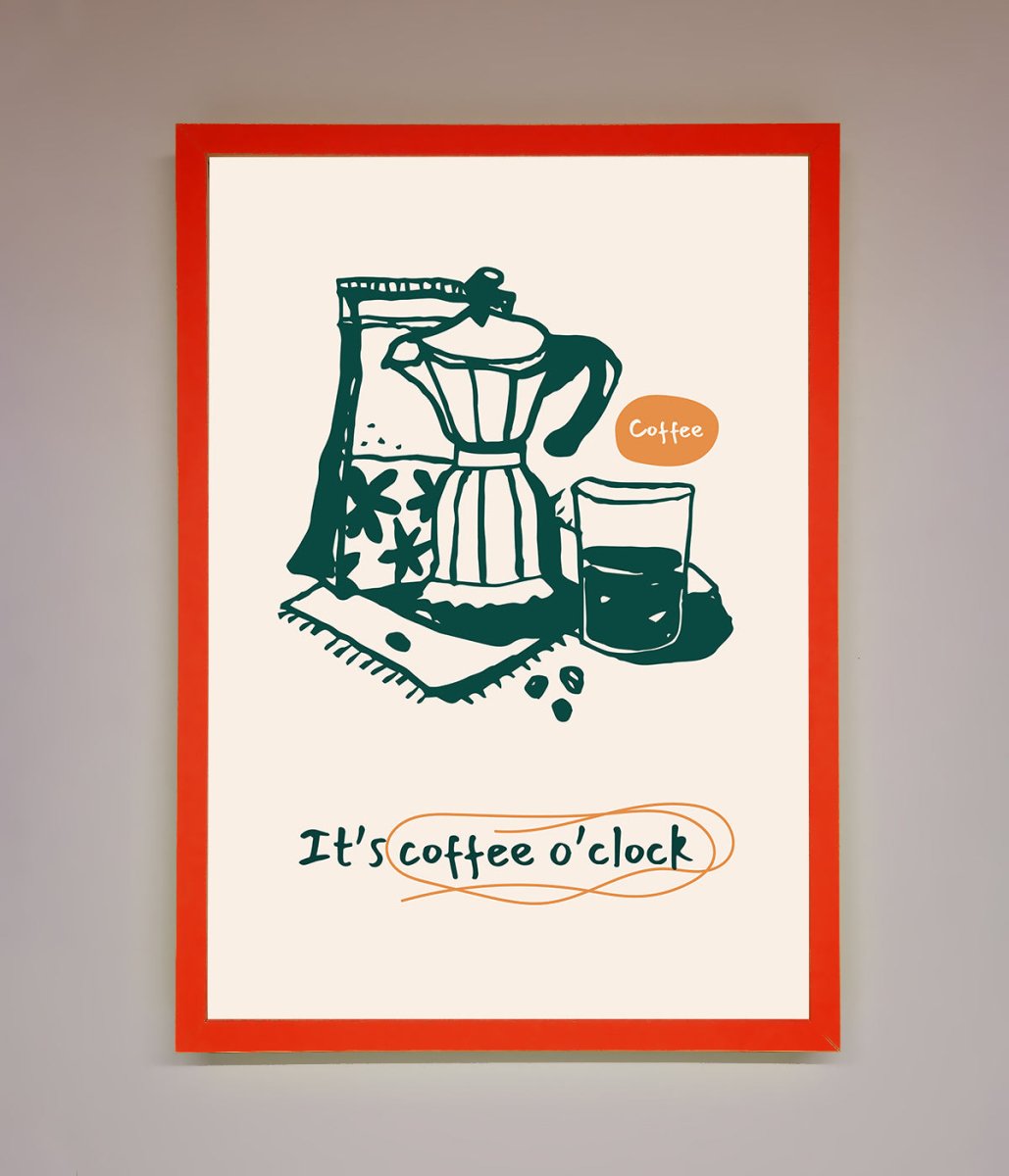 Its Coffee O Clock Framed Wall Art-7