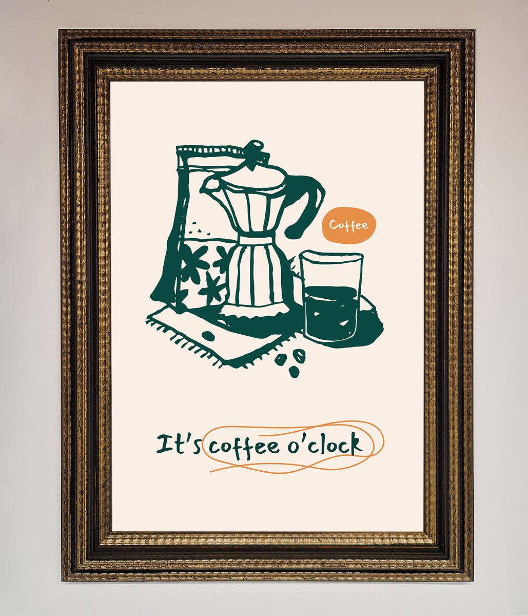 Its Coffee O Clock Framed Wall Art-11