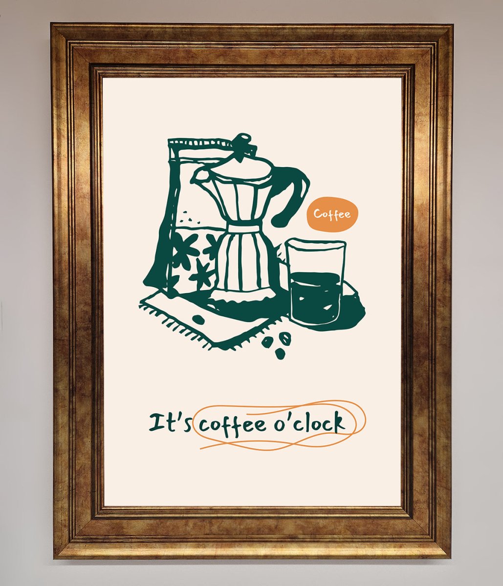 Its Coffee O Clock Framed Wall Art-12