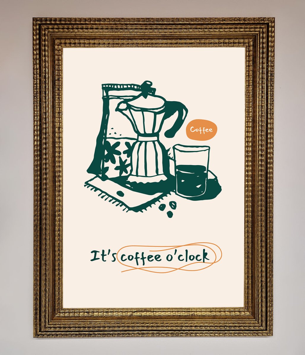 Its Coffee O Clock Framed Wall Art-9