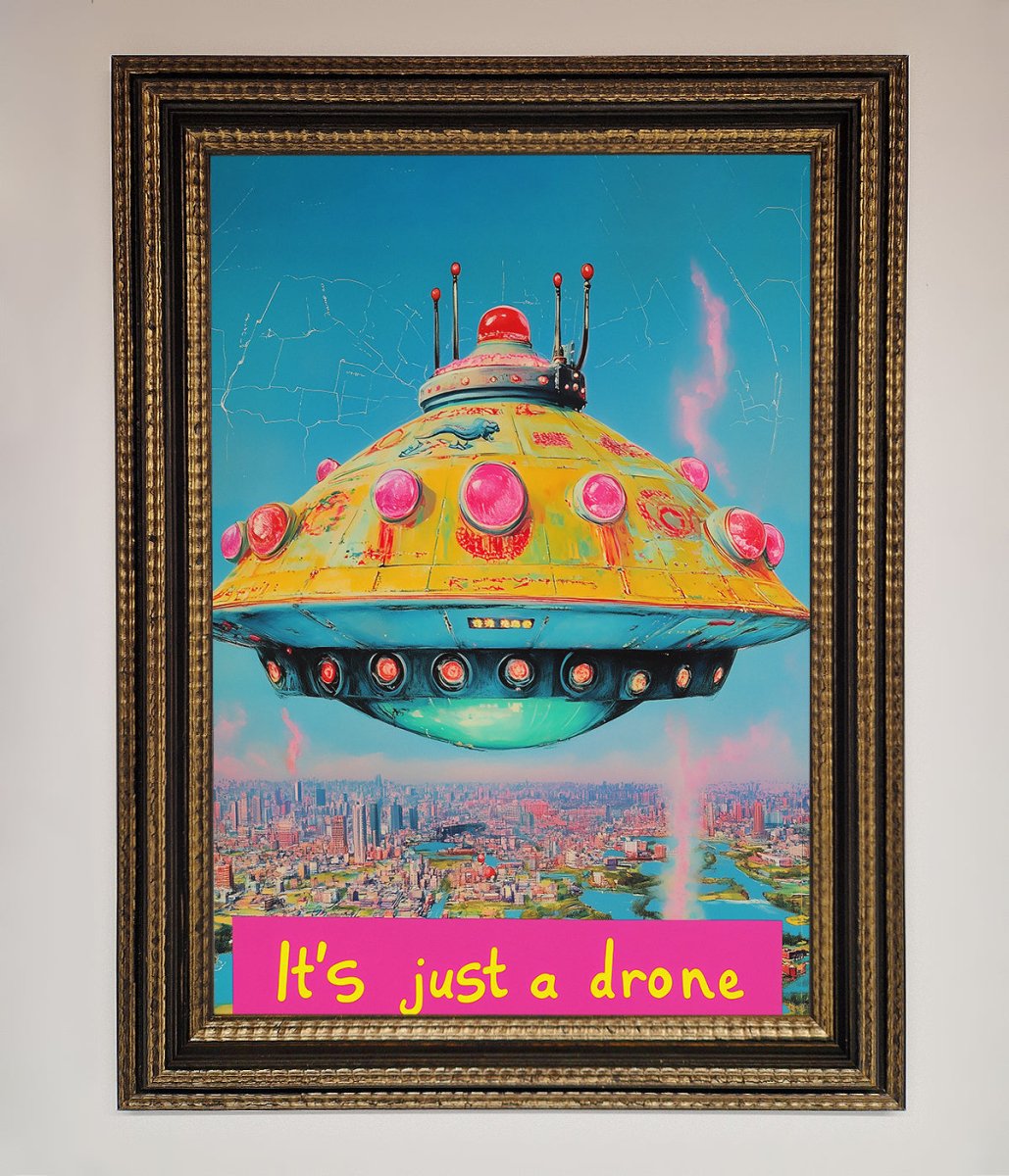 Its Just A Drone Framed Poster-11