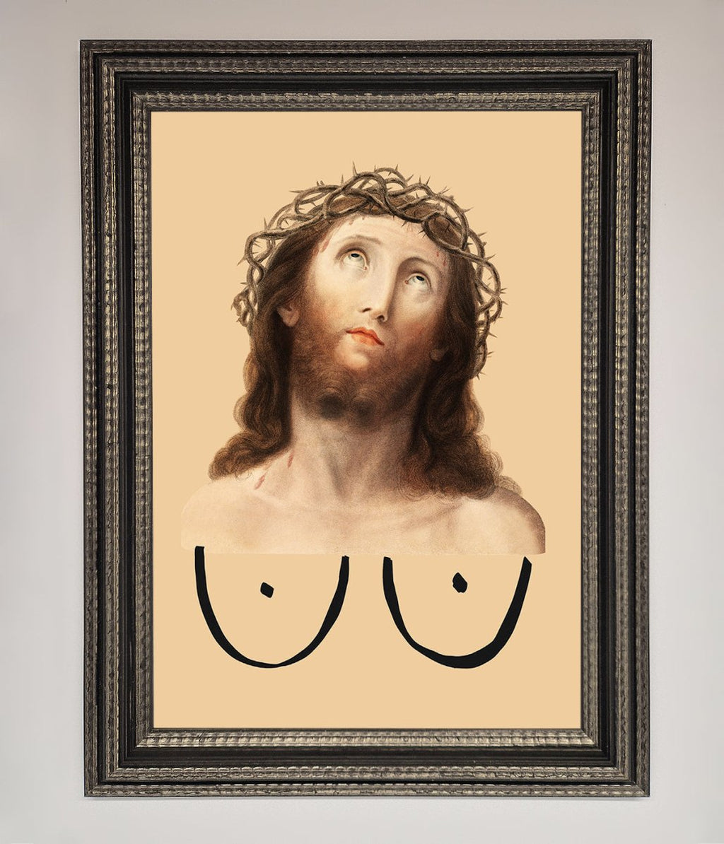 Jesus Breasts Framed Poster-17