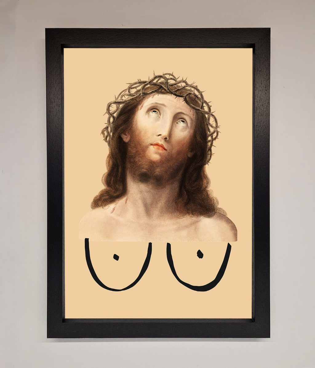 Jesus Breasts Framed Poster-1
