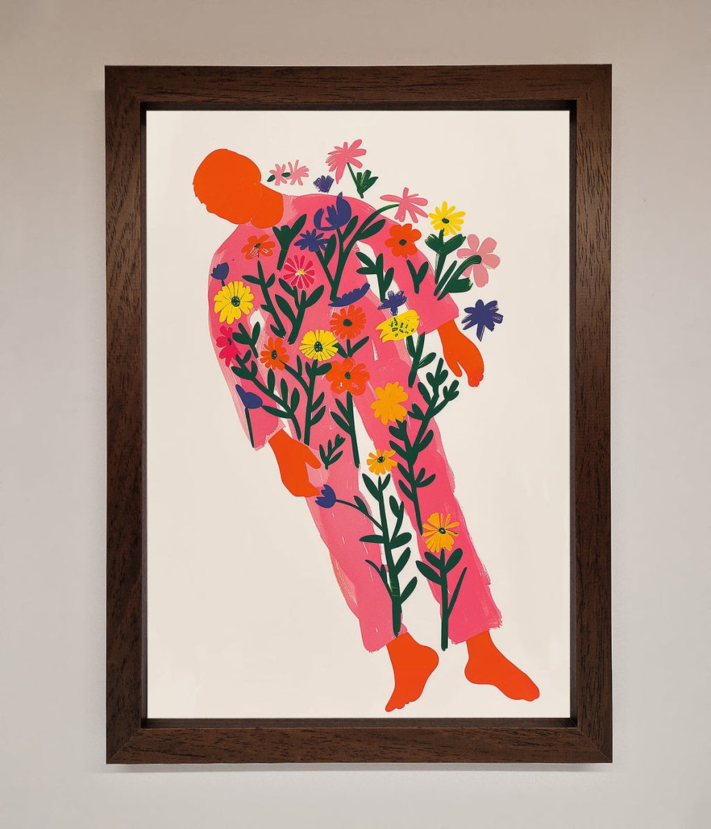 Laying In The Flowers Framed Poster-10