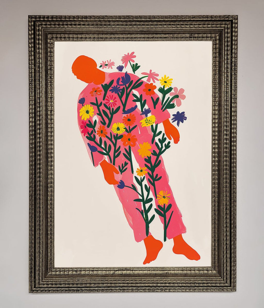 Laying In The Flowers Framed Poster-16