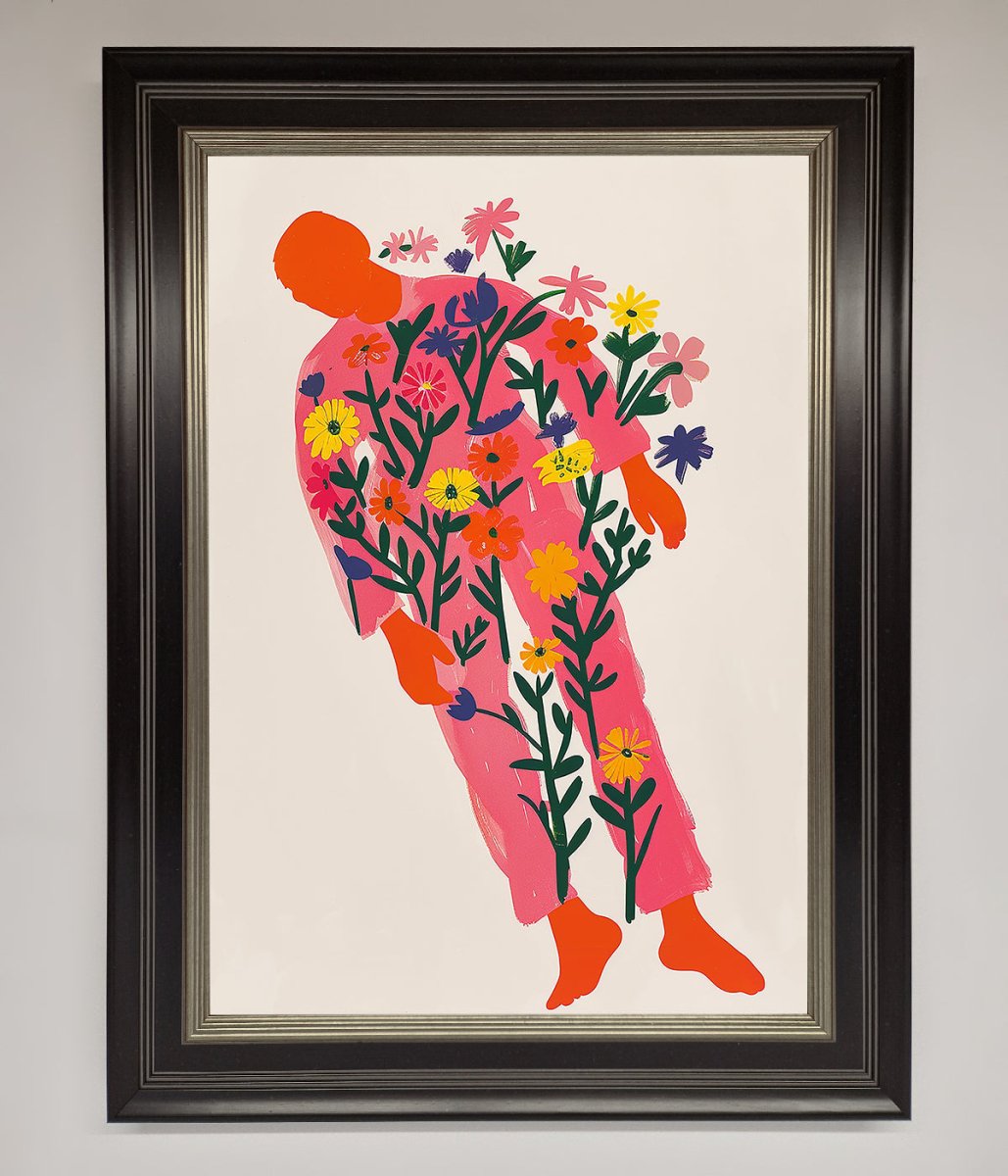 Laying In The Flowers Framed Poster-8