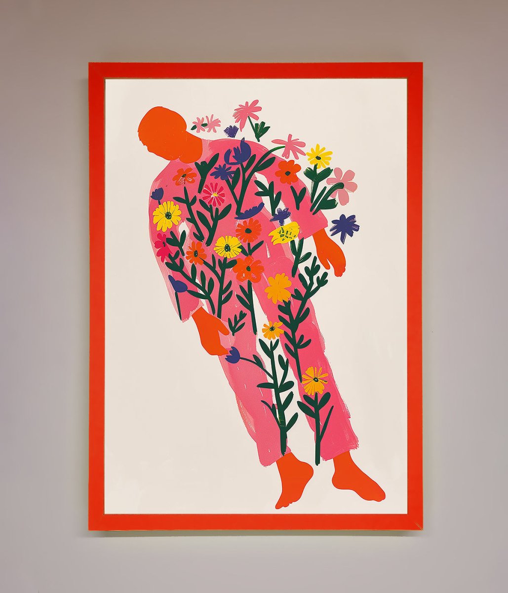 Laying In The Flowers Framed Poster-14