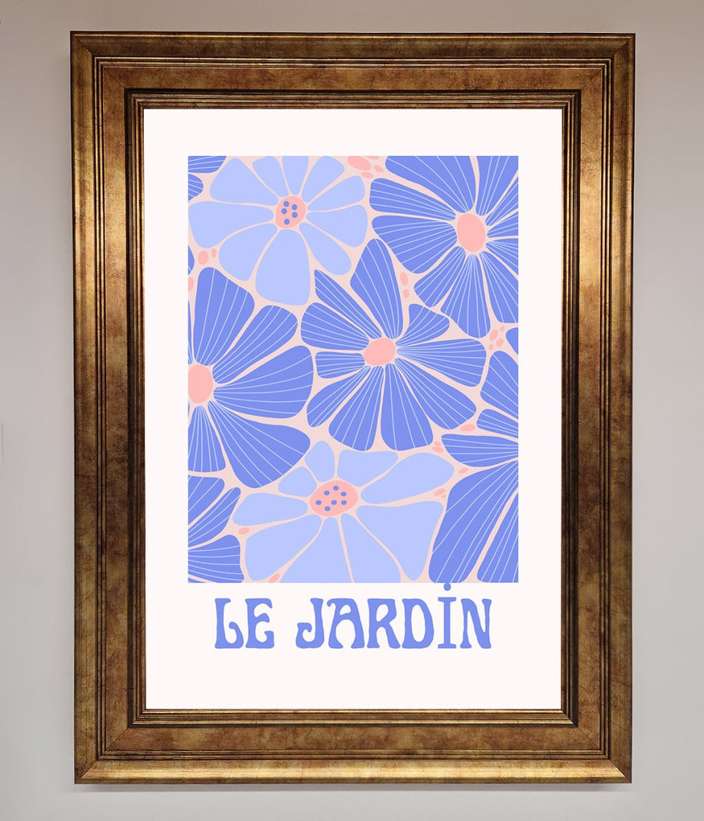 Le Jardin Blue Framed Poster-7