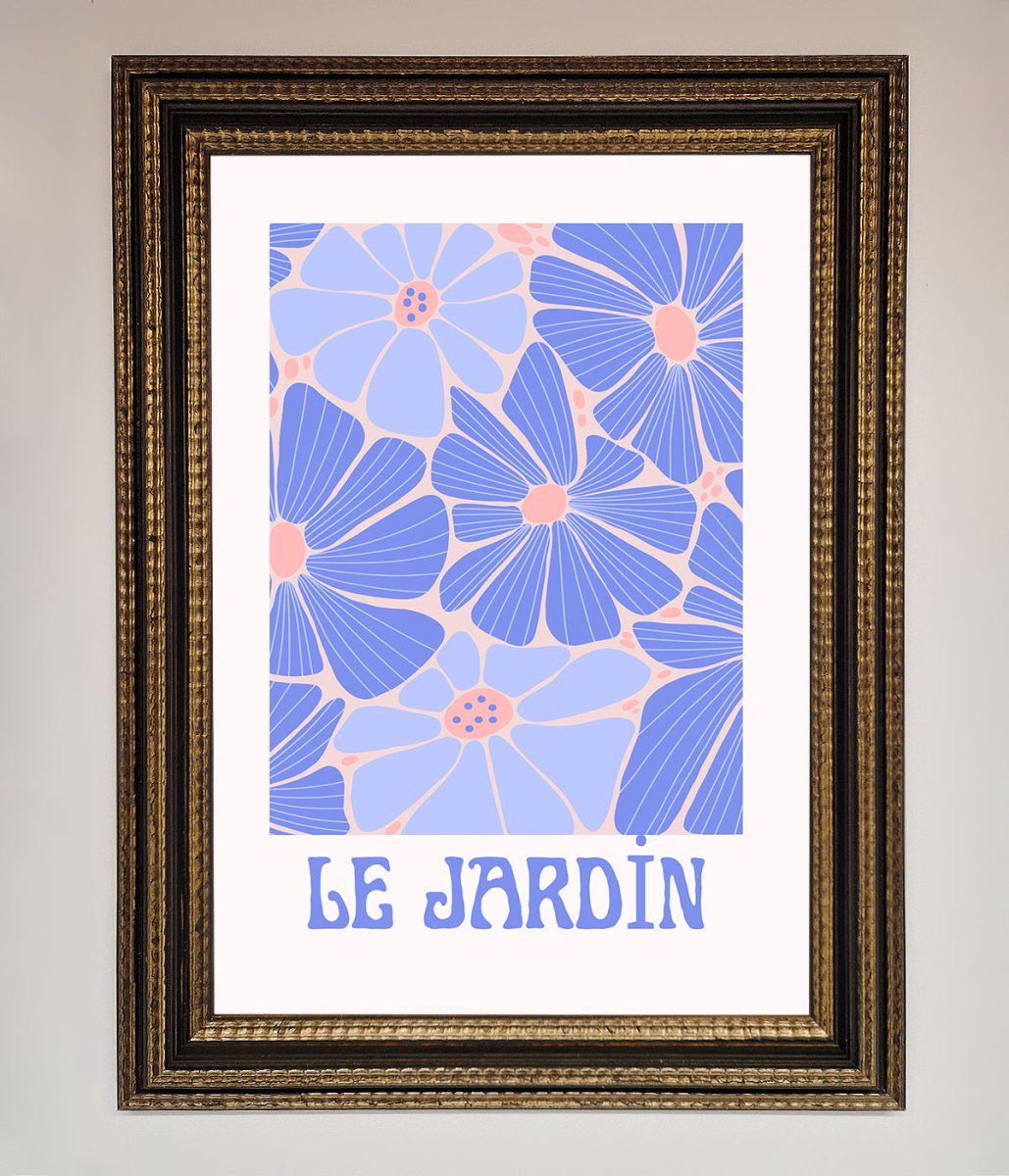 Le Jardin Blue Framed Poster-18