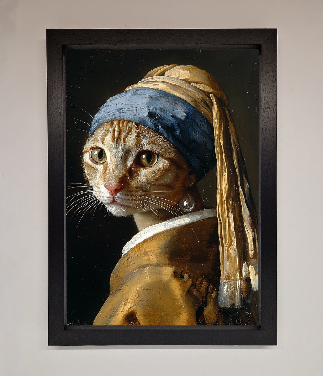 Mona Lisa Cat Framed Poster-1