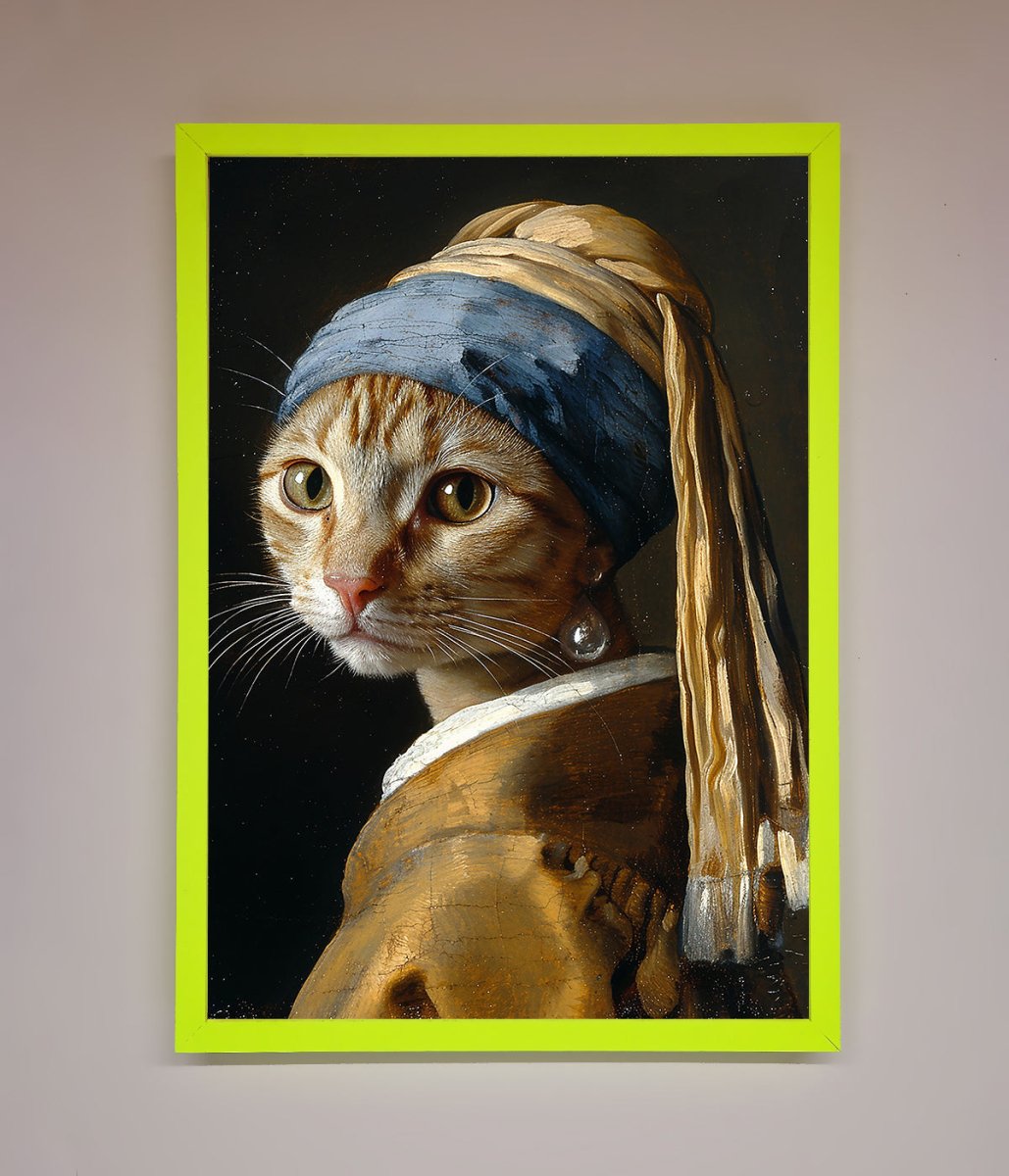 Mona Lisa Cat Framed Poster-8