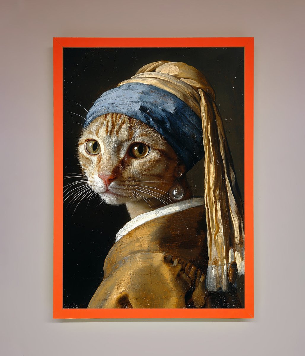 Mona Lisa Cat Framed Poster-6