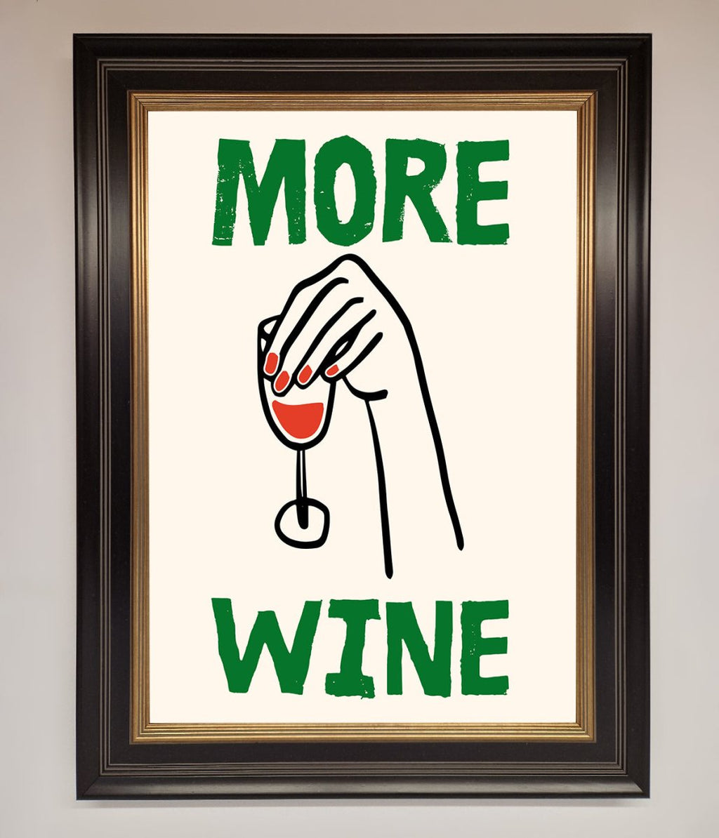 More Wine Framed Print-9