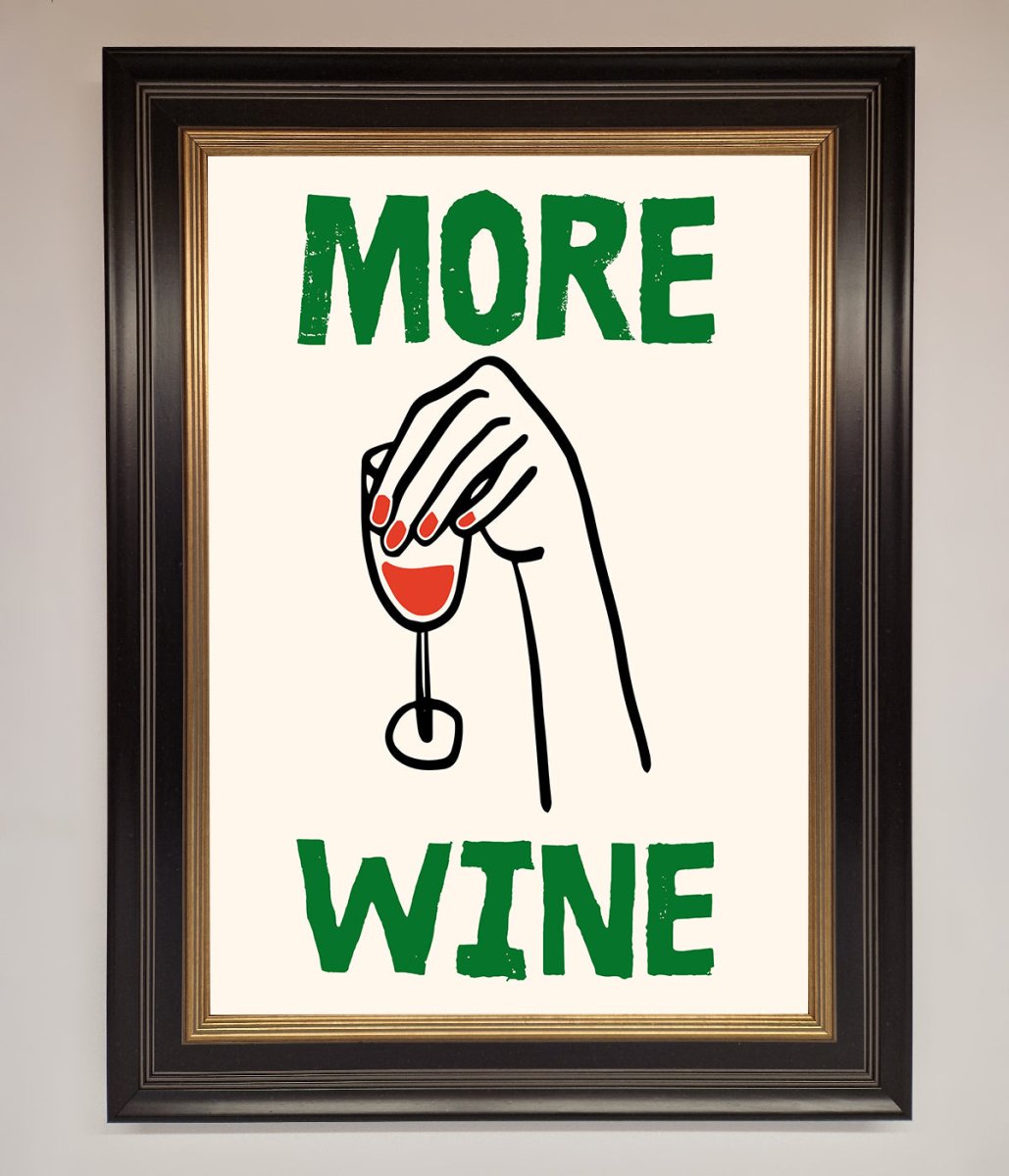 More Wine Framed Print-9